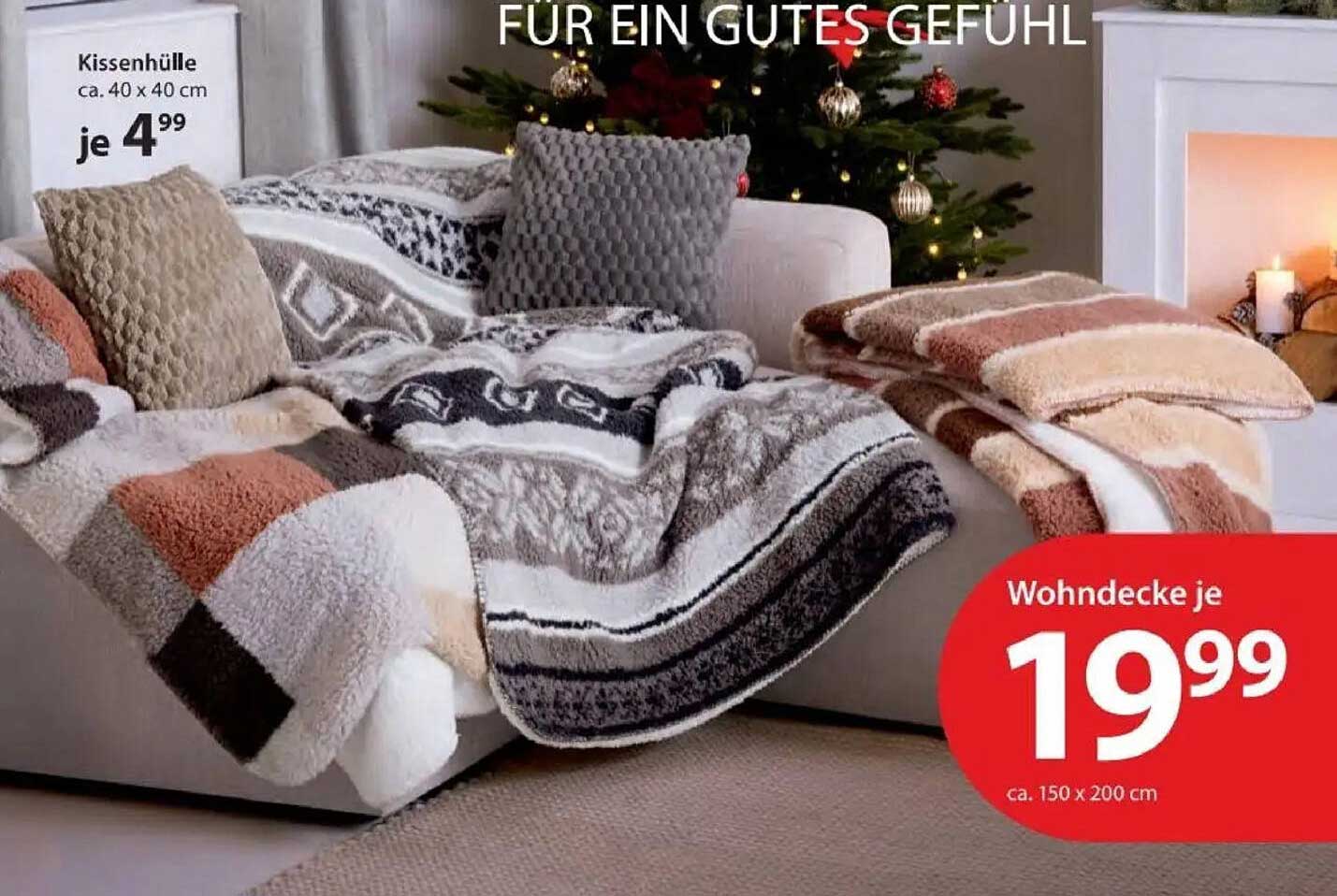 Wohndecke je 19,99 - ca. 150 x 200 cm