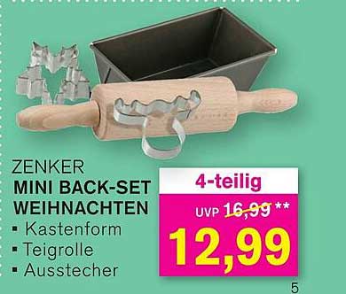 ZENKER MINI BACK-SET WEIHNACHTEN 4-teilig