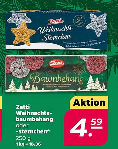 Zetti Weihnachtsbaumbehang oder -sternchen 250 g
