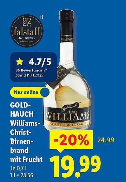 GOLD-HAUCH Williams-Christ-Birnenbrand mit Frucht