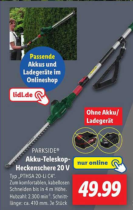 Fabelhafte Parkside Teleskop Heckenschere Ebenbild