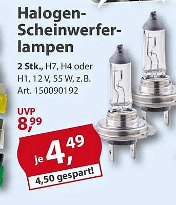 Halogen-Scheinwerfer-lampen