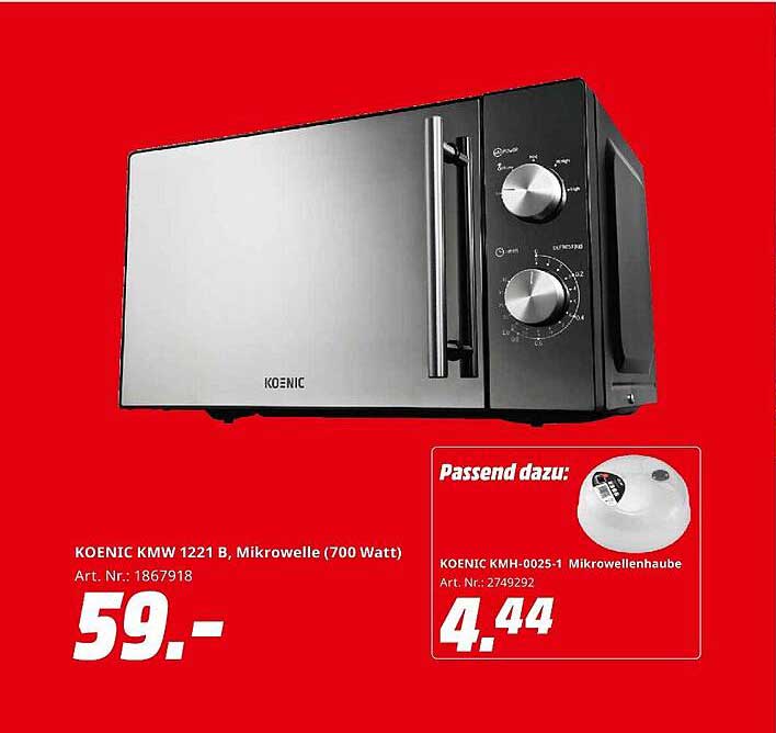 KOENIC KMW 1221 B, Mikrowelle (700 Watt)