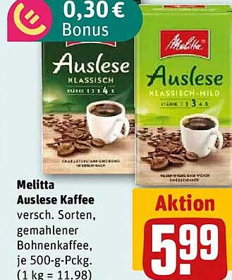 Verwunderlich Melitta Kaffee Angebot Rewe Ebenbild