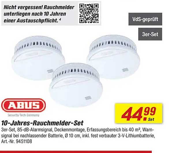 10-Jahres-Rauchmelder-Set