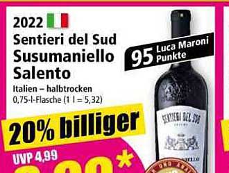 2022 Sentieri del Sud Susumanello Salento - 20% billiger