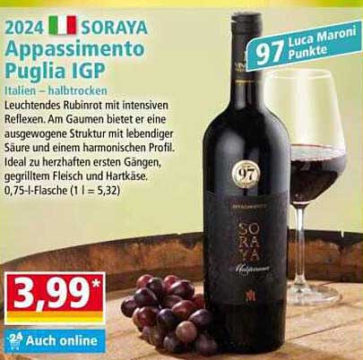 2024 Soraya Appassimento Puglia IGP – Halbtrocken