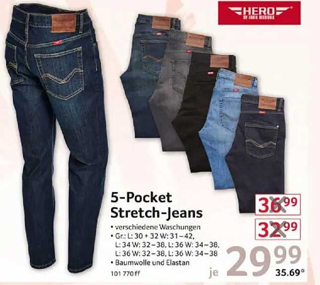 5-Pocket Stretch-Jeans von HERO