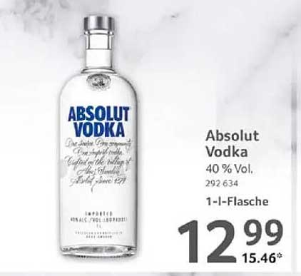 Absolut Vodka 1-Liter-Flasche