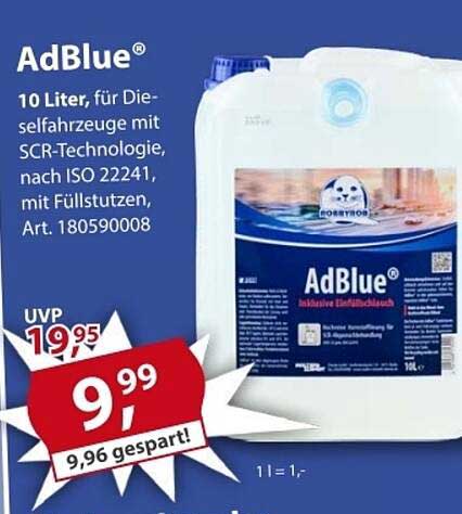 AdBlue® - 10 Liter für Dieselfahrzeuge mit SCR-Technologie