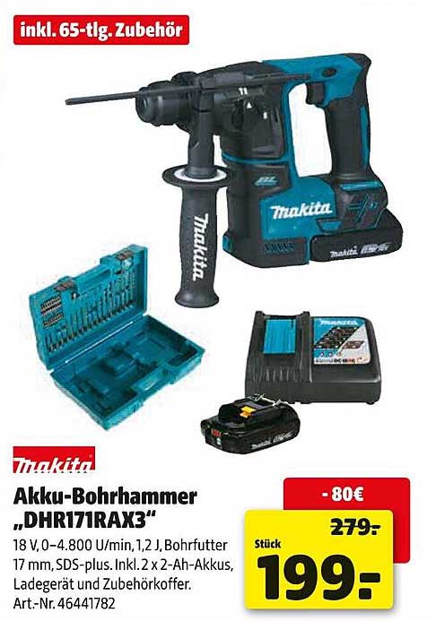 Akku-Bohrhammer „DHR171RAX3“