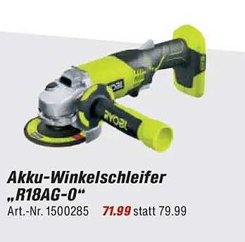 Akku-Winkelschleifer "R18AG-O"