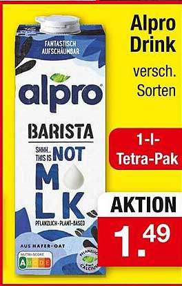 Alpro Drink - verschiedene Sorten im 1l-Tetra-Pak