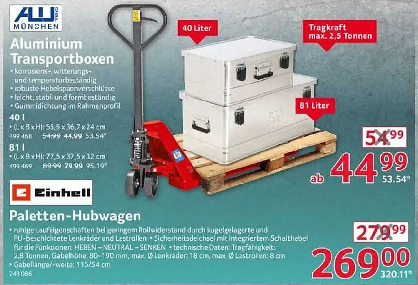 Aluminium Transportboxen 40L und 81L - ideal für jeden Bedarf