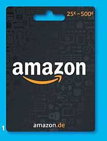 Amazon Geschenkkarte im Wert von 25€ – 500€