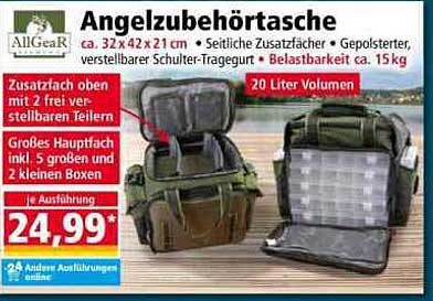 Angelzubehörtasche AllGear – Ihr optimaler Begleiter für Angeltouren