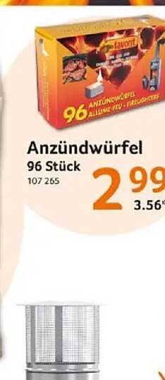 Anzündwürfel 96 Stück für nur 2,99 €