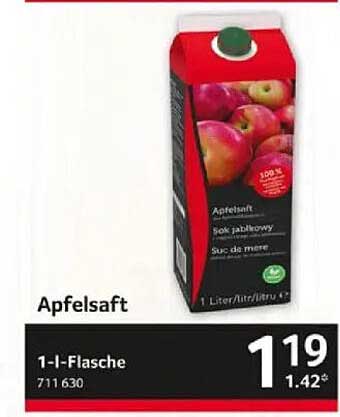 Apfelsaft 1-Liter-Flasche