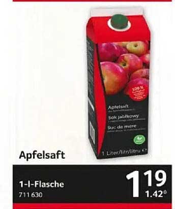 Apfelsaft 1-Liter-Flasche