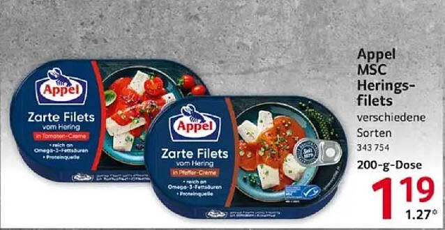 Appel MSC Heringsfilets in verschiedenen Sorten