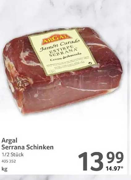 Argal Serrana Schinken 1/2 Stück