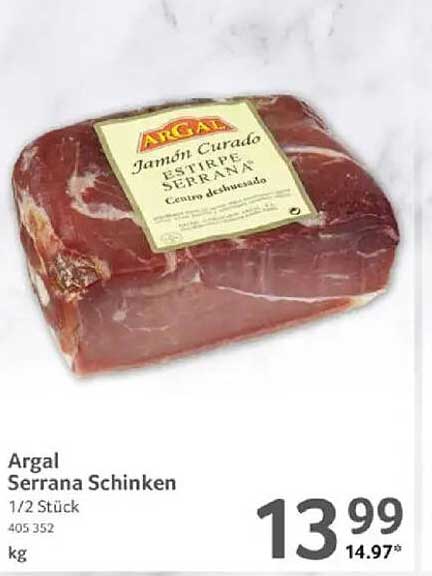 Argal Serrana Schinken 1/2 Stück