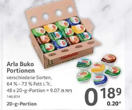 Arla Buko Portionen - verschiedene Sorten
