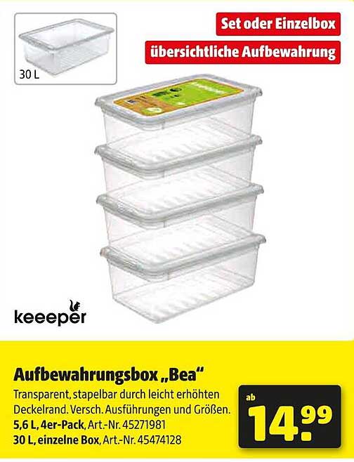 Aufbewahrungsbox „Bea“ 30 L