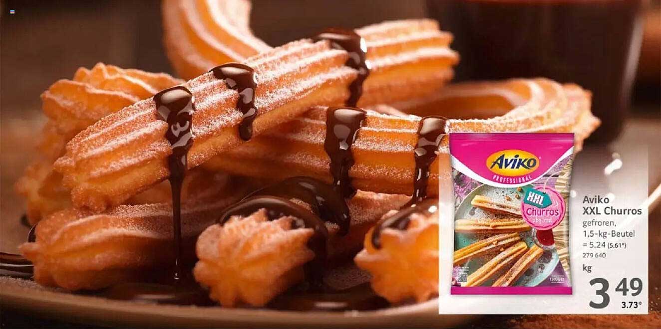Aviko XXL Churros gefroren, 1,5-kg-Beutel