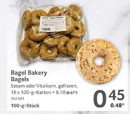 Bagel Bakery Bagels - Sesam oder Vitalkorn, gefroren