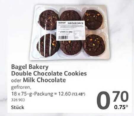 Bagel Bakery Double Chocolate Cookies oder Milk Chocolate