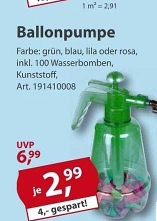 Ballonpumpe inkl. 100 Wasserbomben