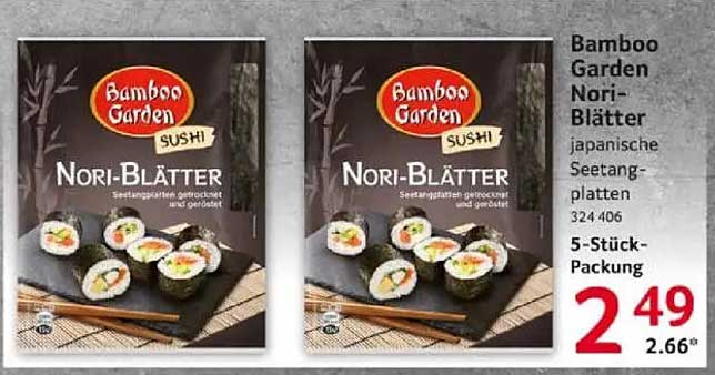 Bamboo Garden Nori-Blätter 5-Stück-Packung