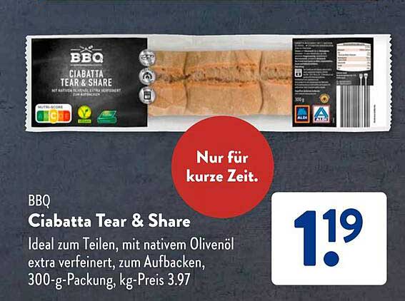 BBQ Ciabatta Tear & Share