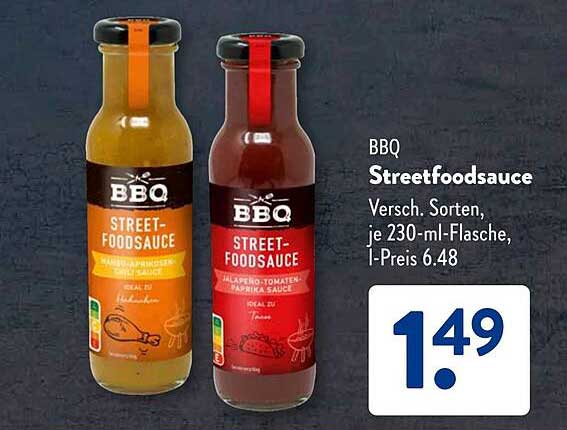 BBQ Streetfoodsauce - Verschiedene Sorten, je 230-ml-Flasche