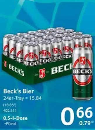 Beck's Bier 0,5 l Dose - 24er Tray zum besonderen Preis