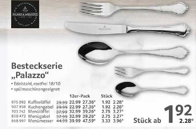 Besteckserie "Palazzo" aus hochwertigem Edelstahl