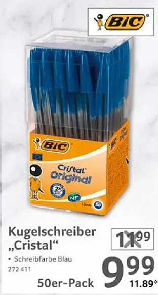 BIC Kugelschreiber "Cristal" - 50er-Pack