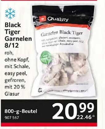 Black Tiger Garnelen 8/12 - tiefgefroren, 800 g