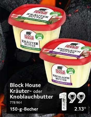 Block House Kräuter- oder Knoblauchbutter 150 g