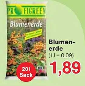 Blumenerde 20l Sack von PRO FIGREEN