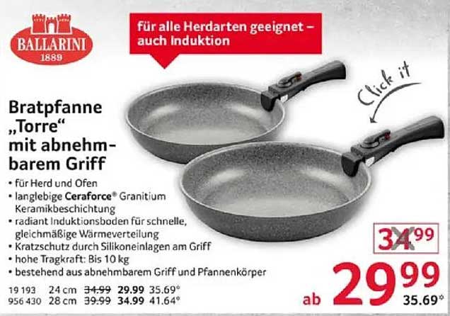 Bratpfanne „Torre“ mit abnehmbarem Griff