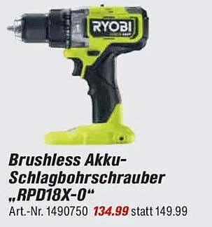 Brushless Akku-Schlagbohrschrauber "RPD18X-0"