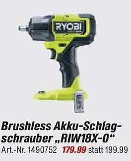 Brushless Akku-Schlagsschrauber „RIW18X-0“