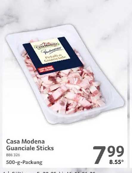 Casa Modena Guanciale Sticks 500-g-Packung