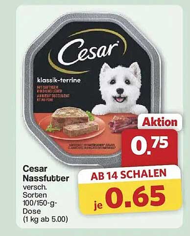 Cesar Nassfutter klassik-terrine - verschiedene Sorten