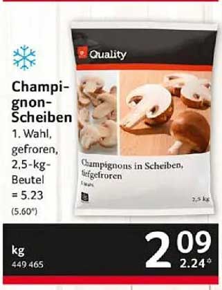 Champignon-Scheiben, gefroren - Qualität, frisch und vielseitig!