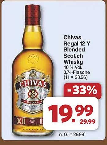 Chivas Regal 12 Y Blended Scotch Whisky 0,7 l