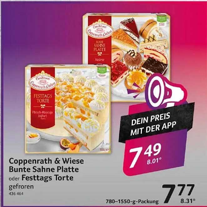 Coppenrath & Wiese Bunte Sahne Platte oder Festtags Torte