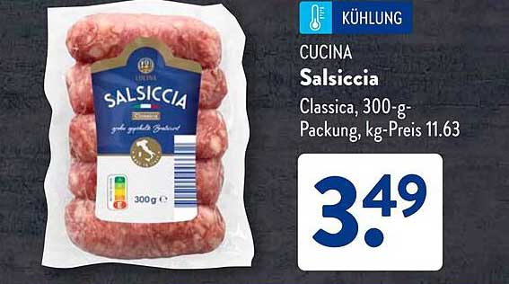 CUCINA Salsiccia Classica, 300 g